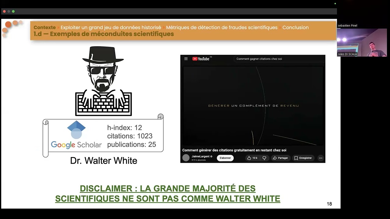 Conference Détection de fraude scientifique par J. Di Scala (doctorant, IRIT, 20290126)