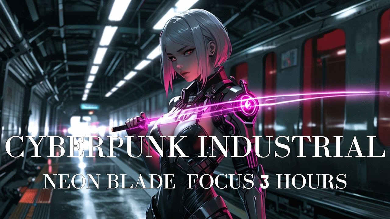 Neon Blade on the Platform — Cyberpunk Industrial Midtempo (Instrumental, No Vocals) | 作業用BGM / 勉強用