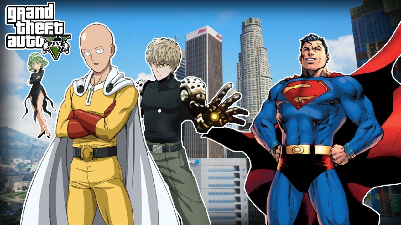 GTA 5 - Saitama VS Superman |  Ft. Genos and Terrible Tornado