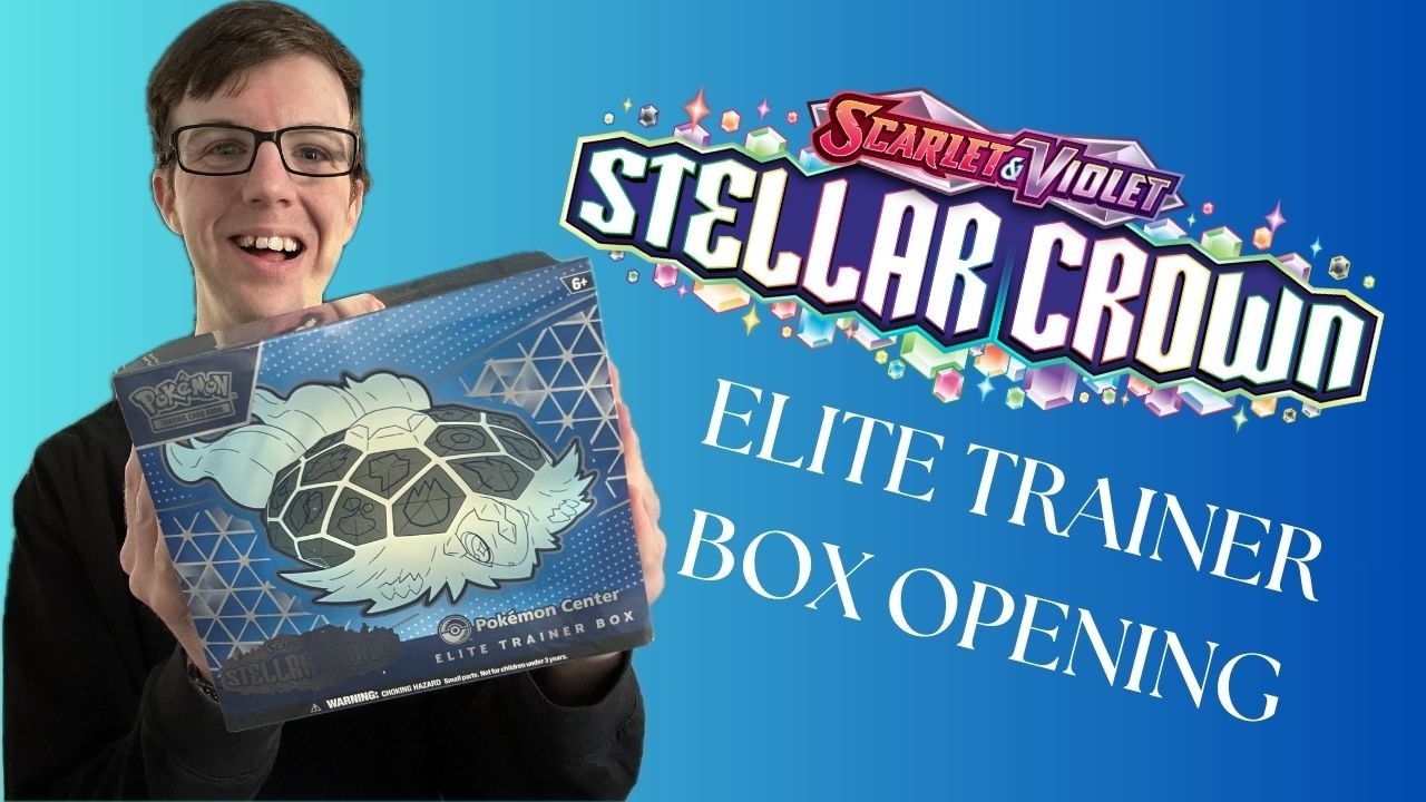 Открытие коллекционной карточной игры Pokemon TCG: Stellar Crown ELITE TRAINER BOX.