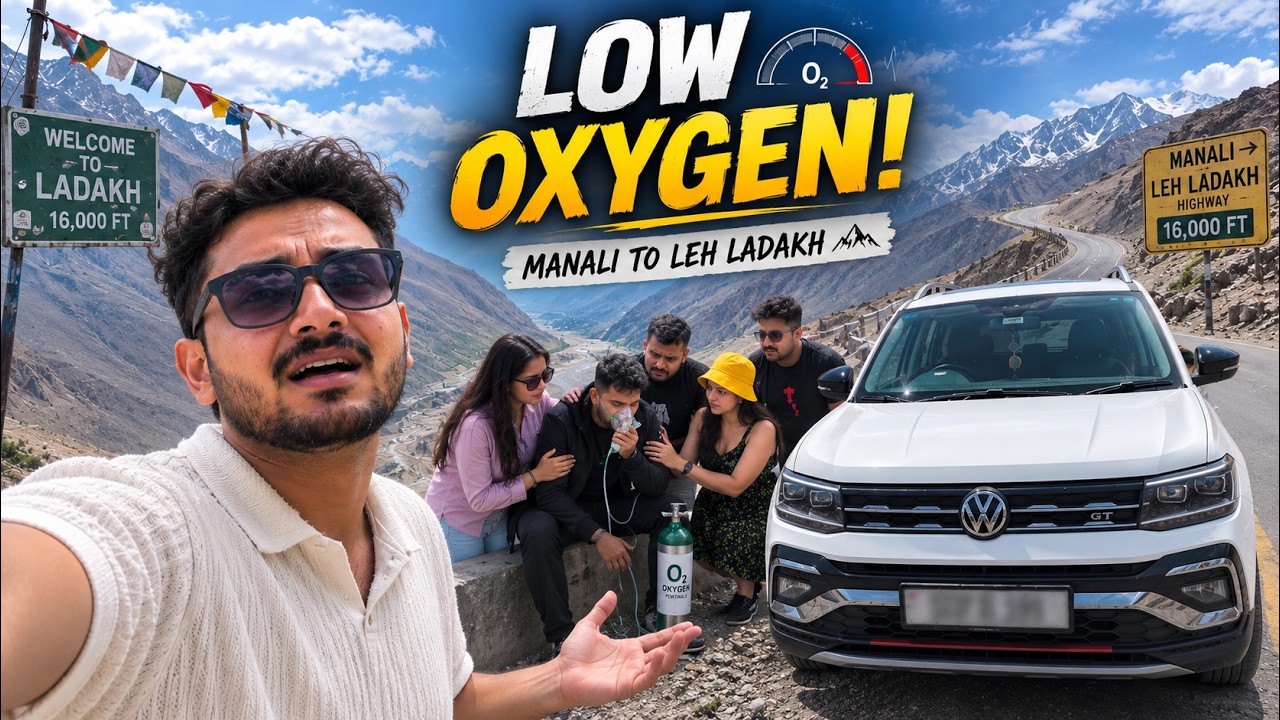 Manali to Leh Ladakh Road Trip 😱 | Low Oxygen & Crazy Roads! | Baralacha La, Gata Loops & Ladakh