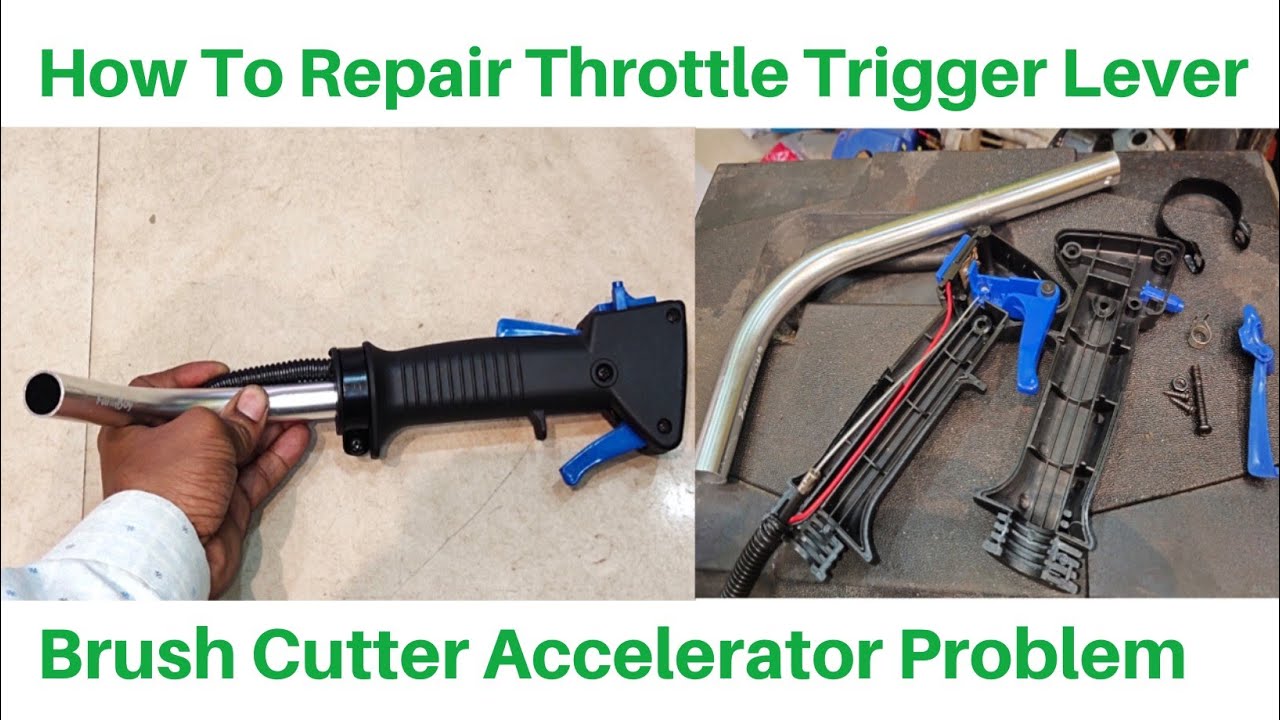 Brush Cutter Accelerator Fitting | How To Repair Throttle Trigger Lever | Throttle Lever Repairing