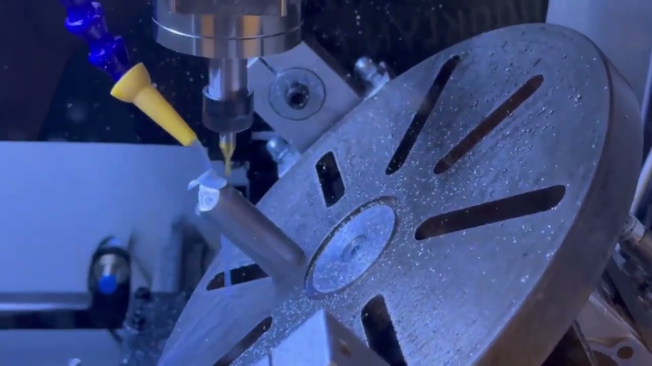 DIY project 5 axis cnc milling machine making test cut homemade