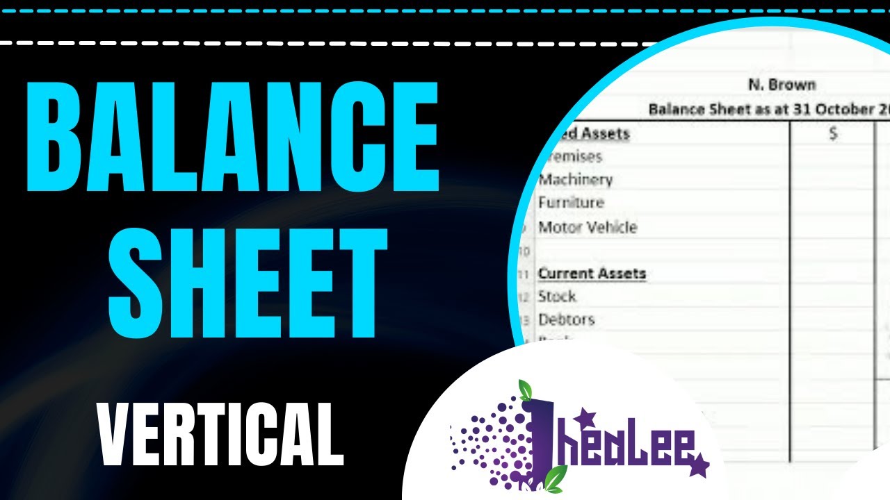 Vertical Balance Sheet - Simple | Statement of Financial Position
