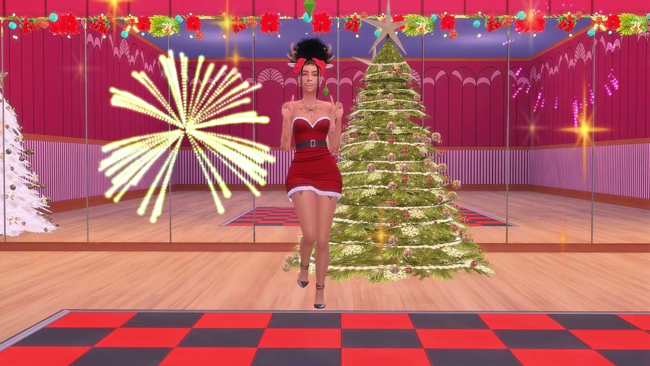 🎄🎅🏻Sims 4 Dance Chrismas Ariana Grande santa tell me🎅🏻🎄