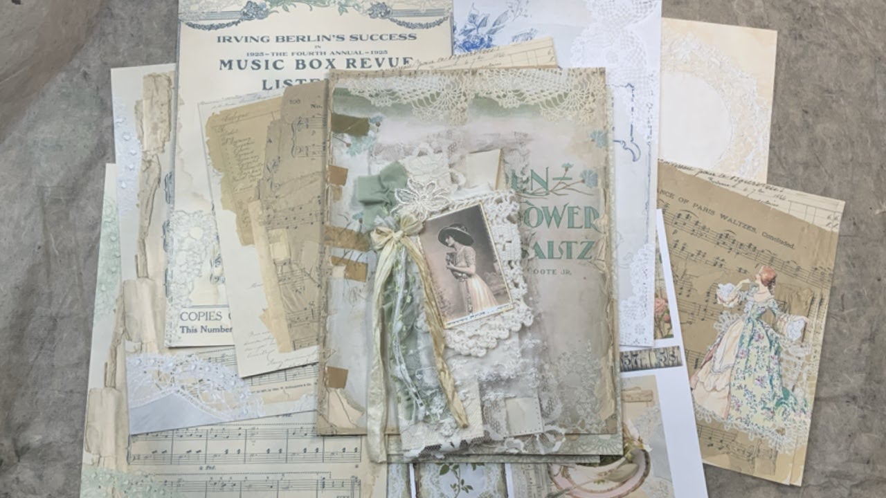 Gorgeous!   Overview of 2 new digital kits (coffee stained paper, vintage doilies, victorian lady)