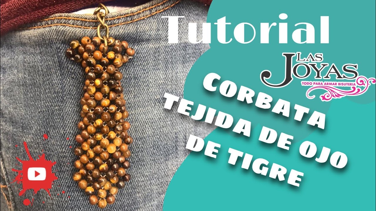 Tutorial corbata de perlas‼️😍📌 (llavero)