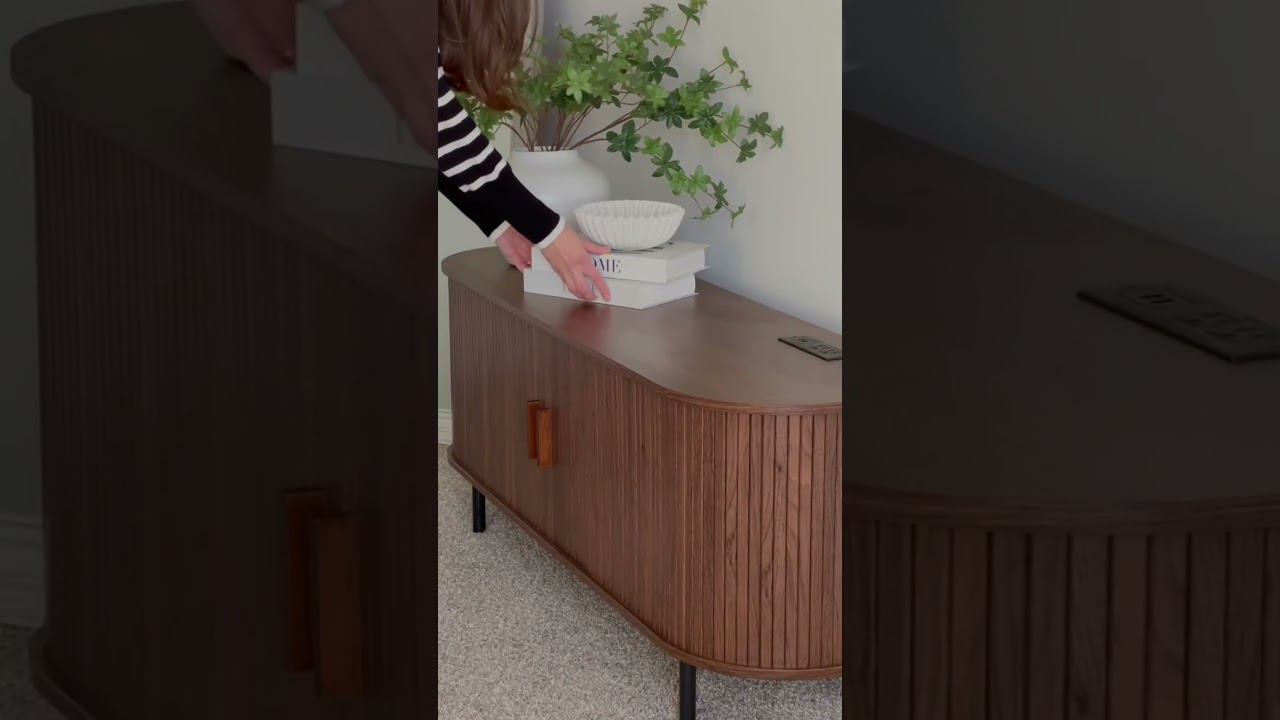 Big screen, Big storage! The TV cabinet of your dreams#tvstand #tvcabinet #storage #tv vedio by  Eve