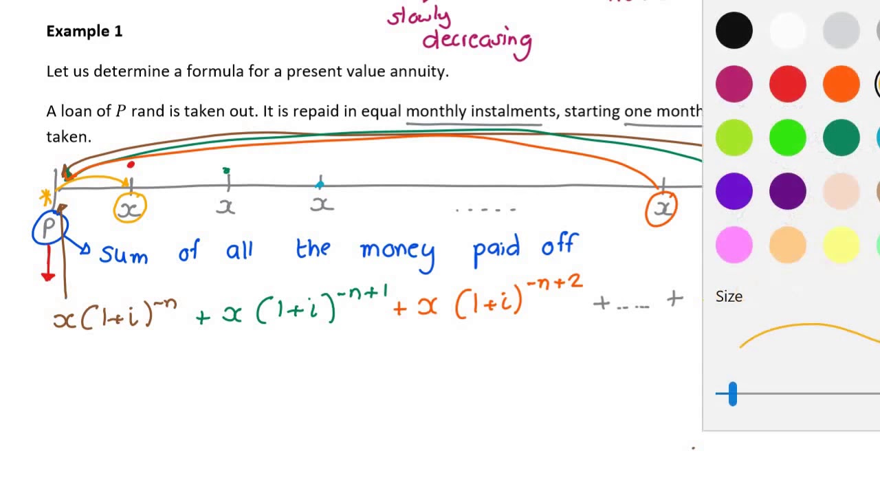 Grade 12 -  Financial Maths - Present Value Annuities
