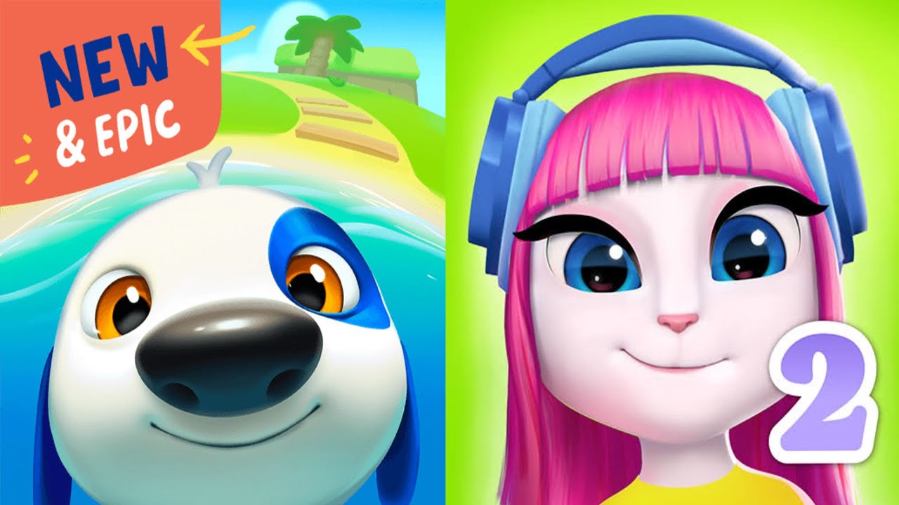 My Talking Hank New Island Vs My Talking Angela 2
