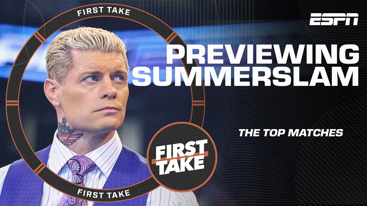 SummerSlam: CM Punk 🆚 Cody Rhodes, Oba Femi 🆚 Brock Lesnar, Roman Reigns 🆚 Seth Rollins | First Take