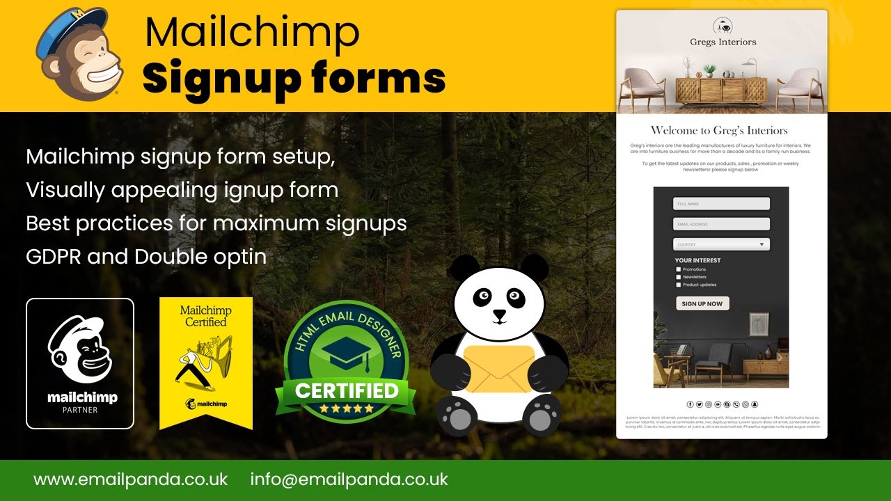 Mailchimp signup form setup and best practices
