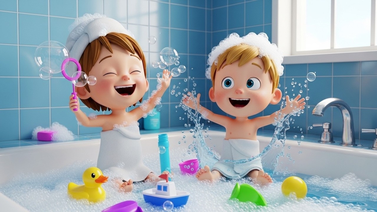 Bath Time Fun Song 🛁🎵 | Kids Song | Playful Nursery Rhyme