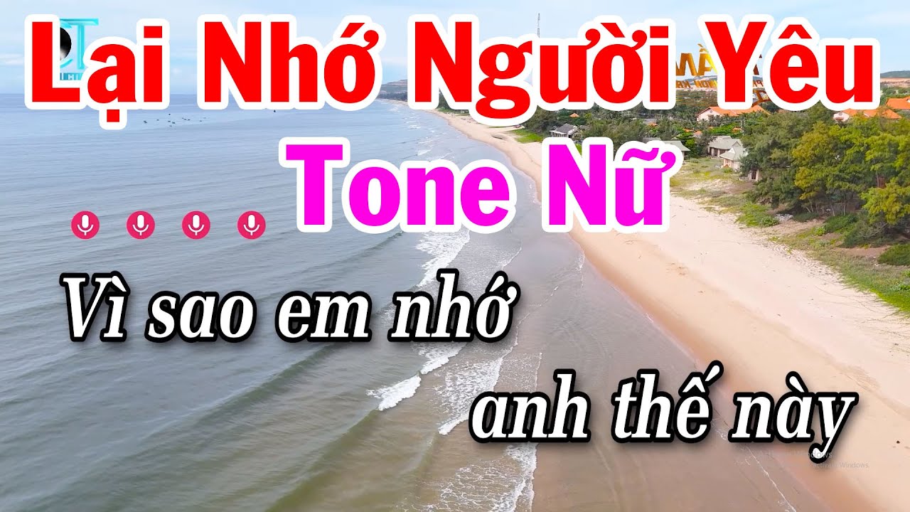 Lại Nhớ Người Yêu Karaoke Tone Nữ Nhạc Sống Rumba Beat Dễ Hát