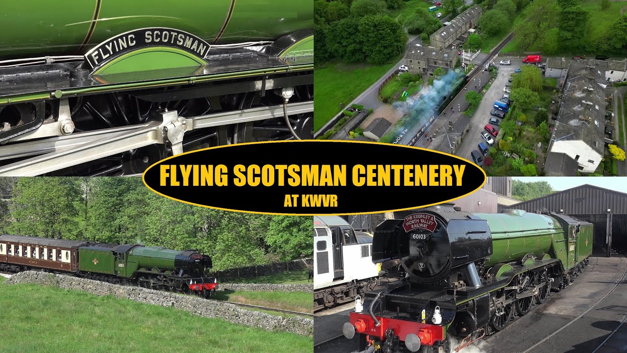 FLYING SCOTSMAN AT KWVR CELEBRATING IT'S 100th BIRTHDAY (4K UHD)