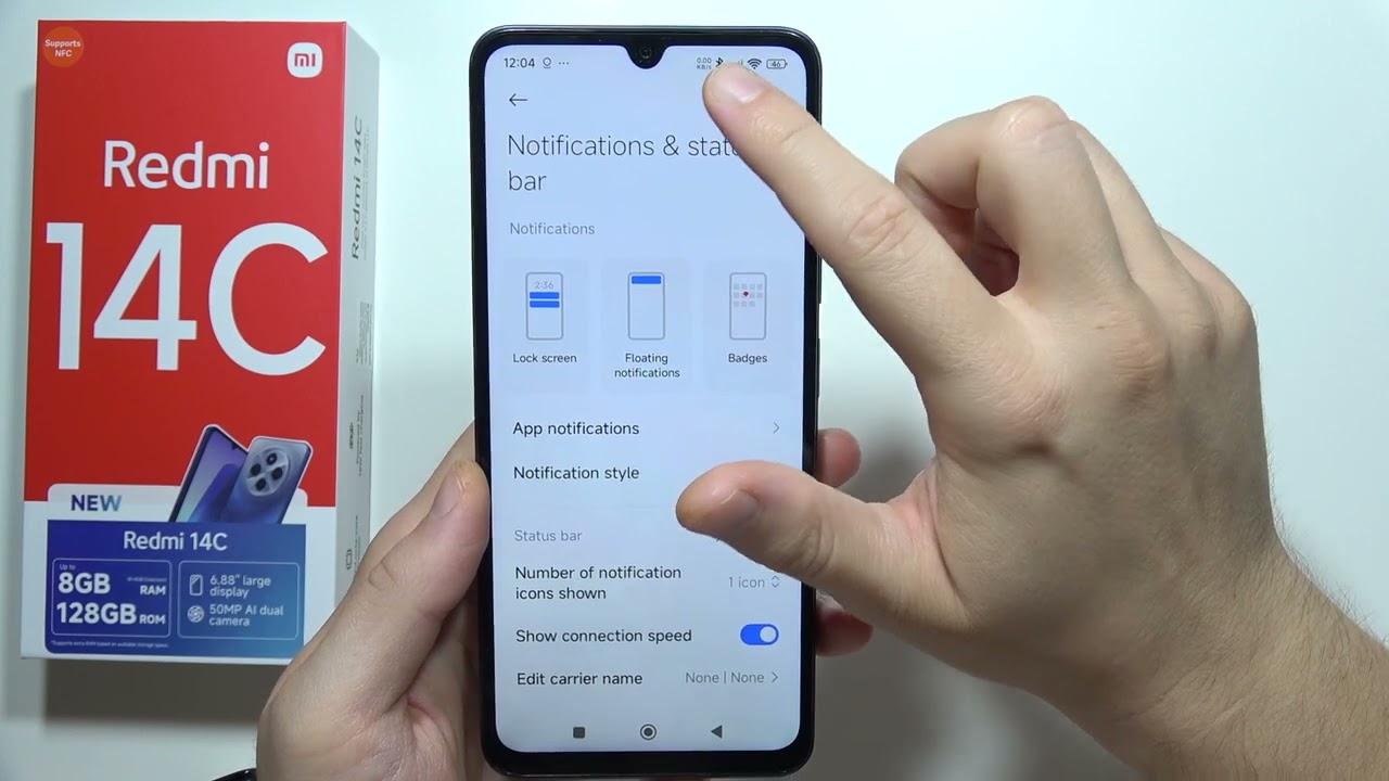 Redmi 14C: How to Show Connection Speed on Status Bar
