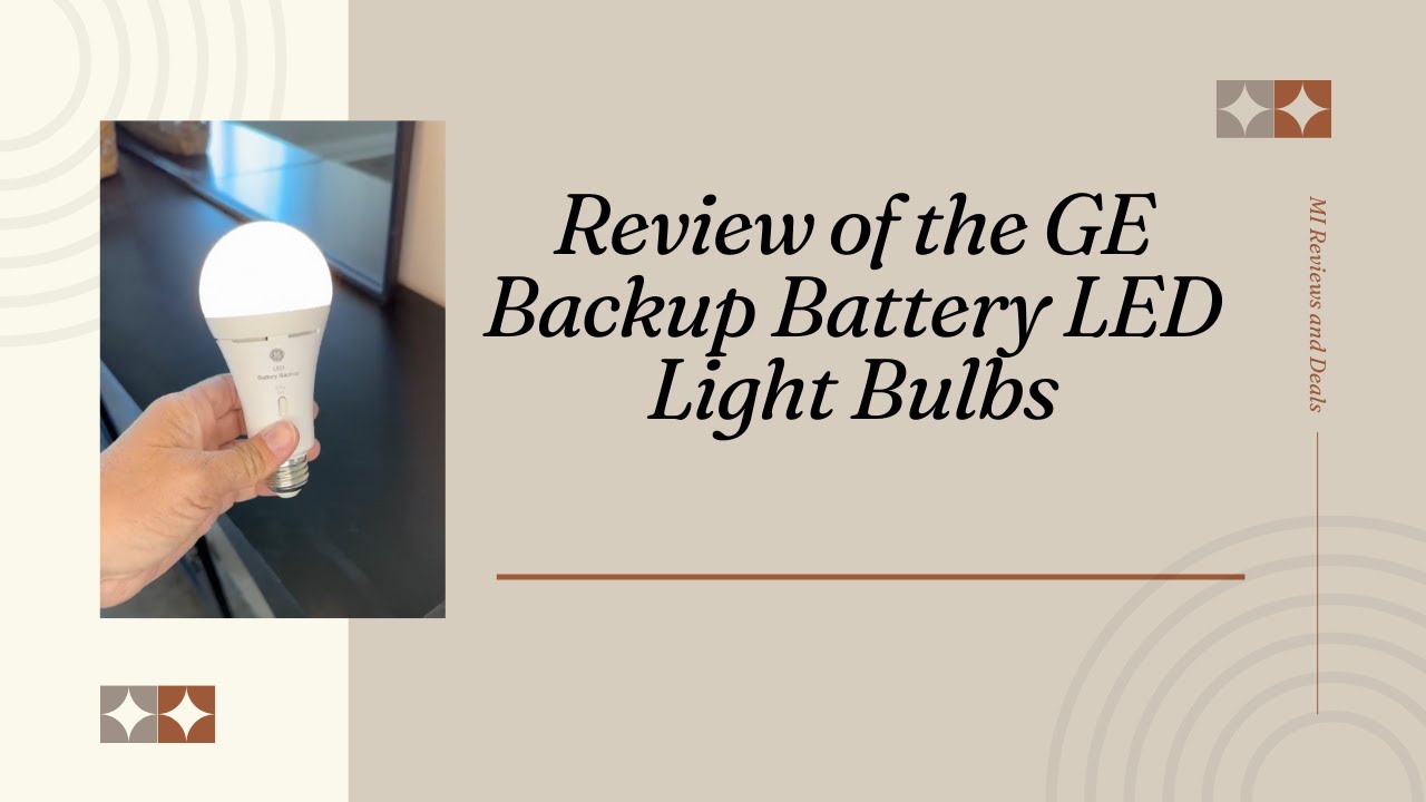 Rechargeable Battery Backup Battery LED Light Bulbs are perfect for those power outages!