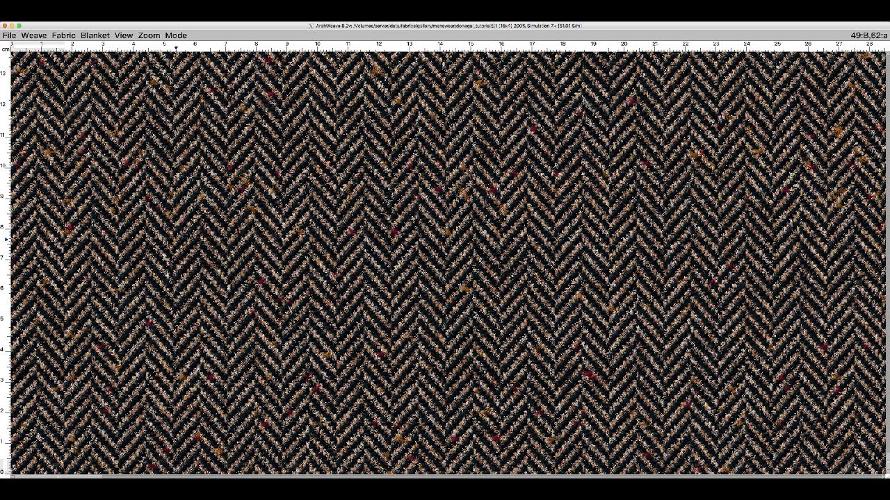 ArahWeave CAD: Donegal Tweed fabric design