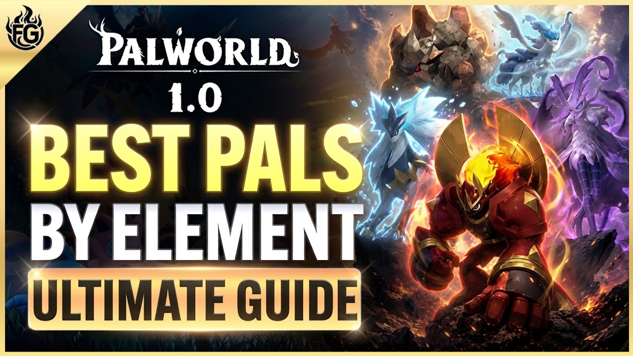 Palworld 1.0 BEST COMBAT PALS By Element