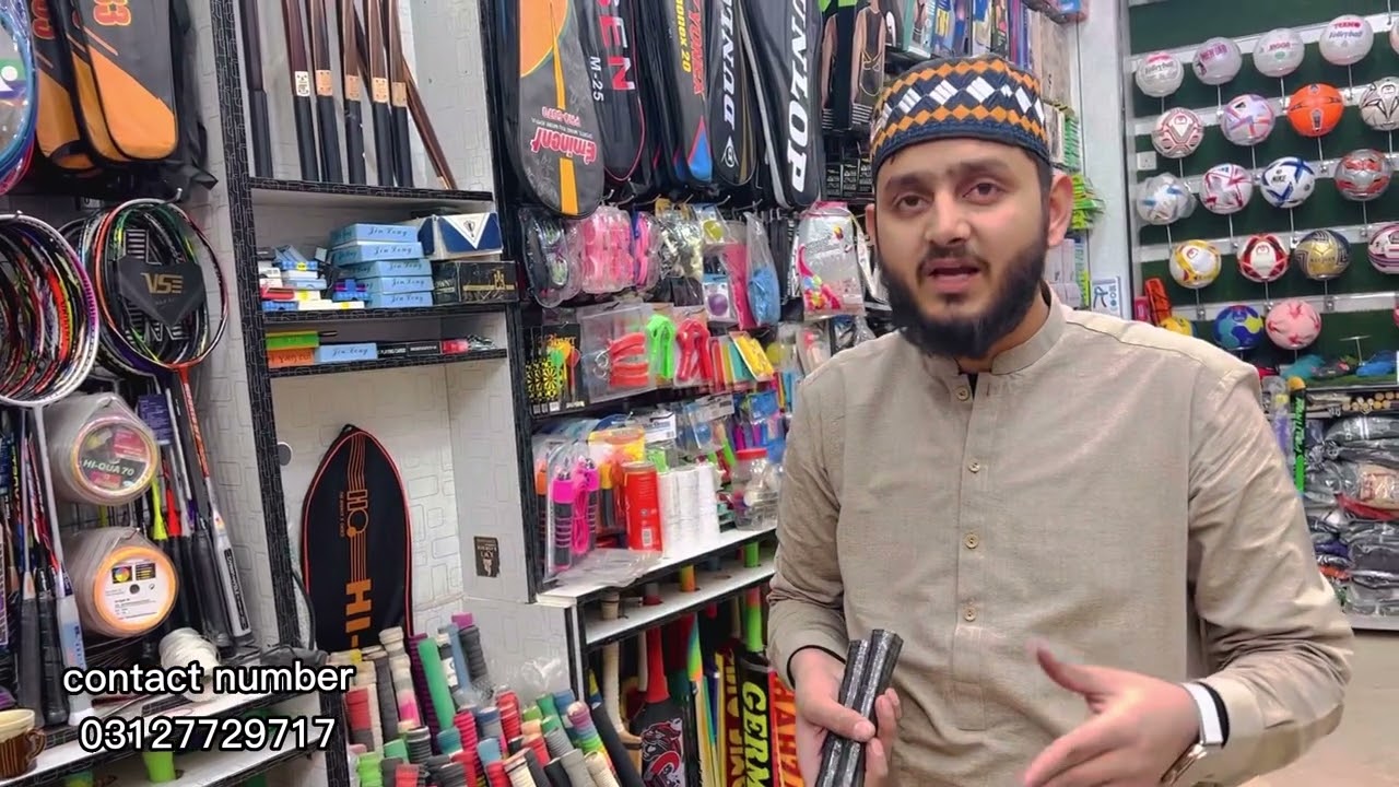 sports shop(Malik hamza sports)badminton rackets all variety avalible