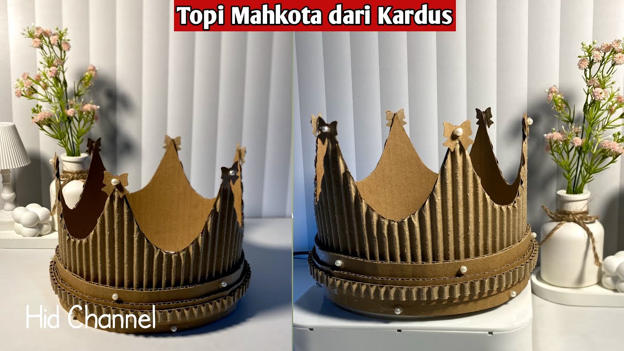 Membuat topi mahkota simpel dari kardus bekas
