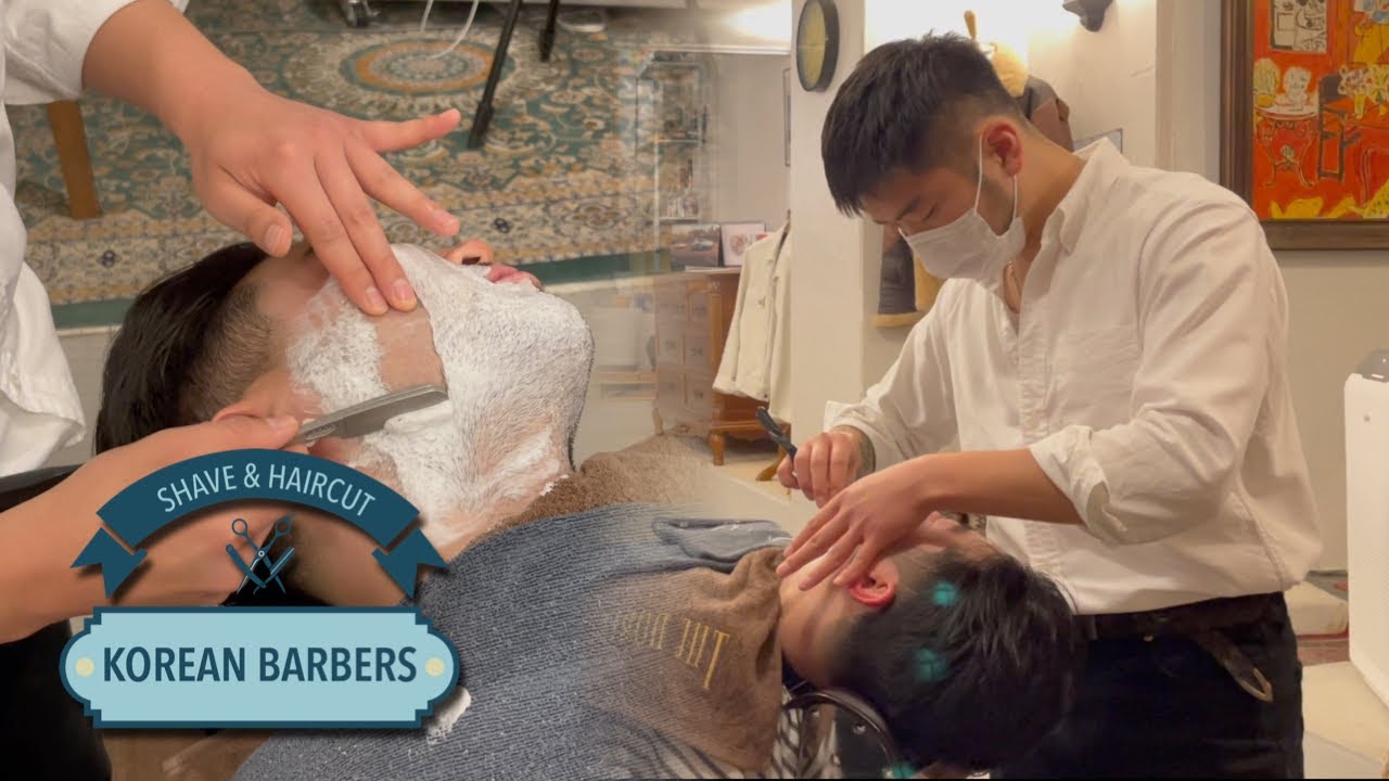 💈ASMR Hot Towel Shave by Barber Kwon O Hun | The Noble Hands : Gentlemens Grooming Club