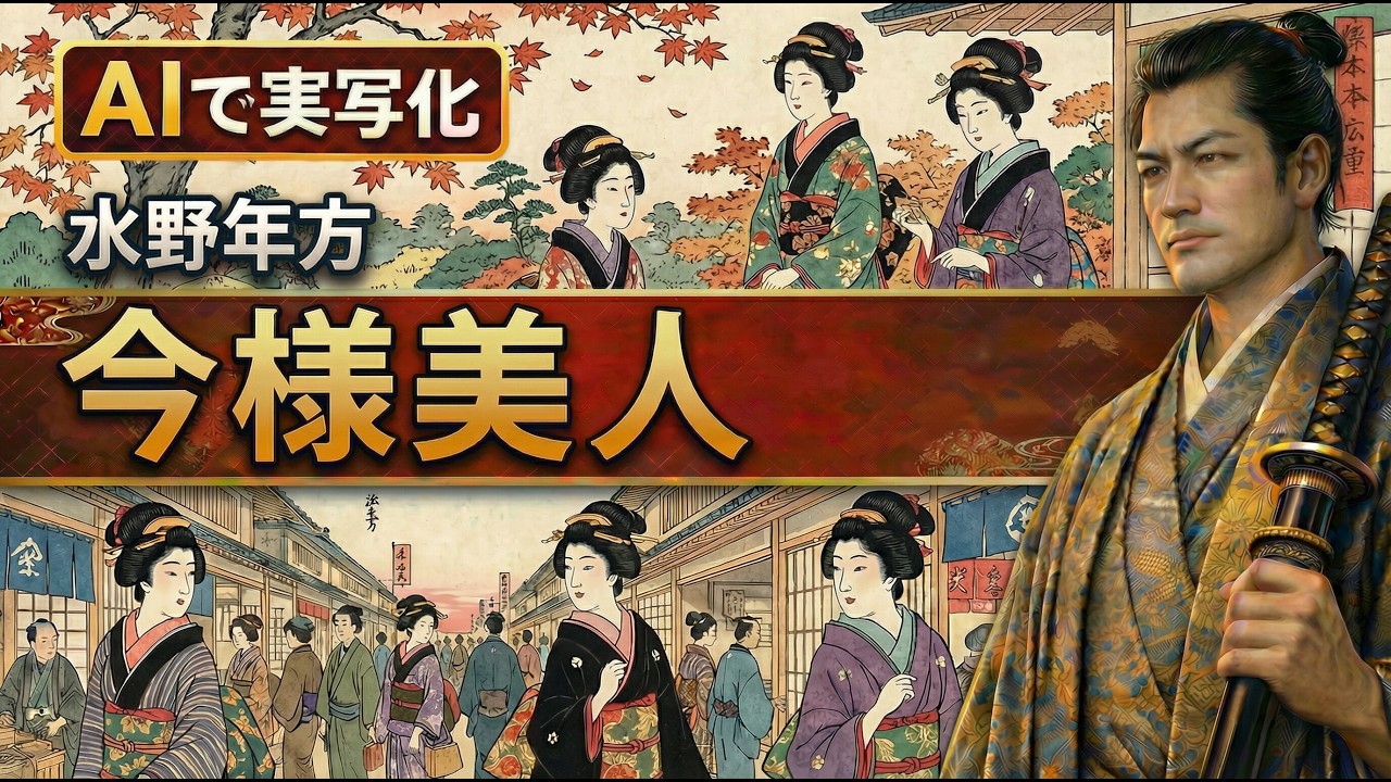 【AIで実写化】水野年方「今様美人」