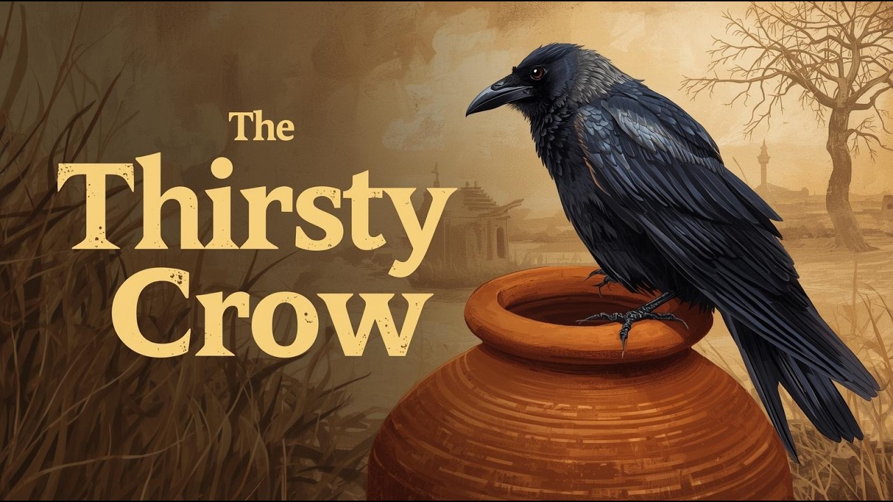 Thirsty Crow Story in English | Clever Crow Story | Moral Stories in English | Thirsty Crow Story