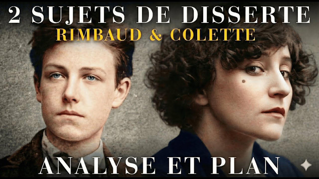 ✒️ Trouver des sous-parties de dissertation (Rimbaud & Colette) : conseils et plans pour le bac