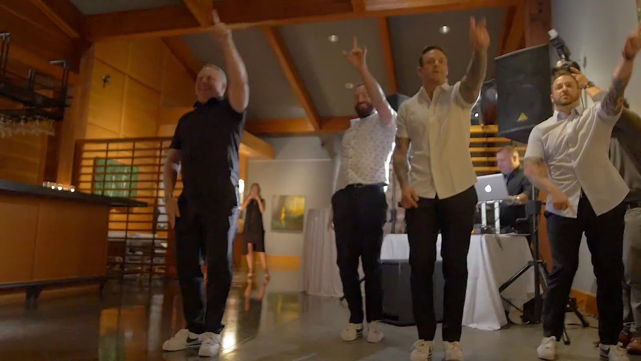 Groomsmen surprise Bride with Backstreet Boys Backstreet's Back Dance
