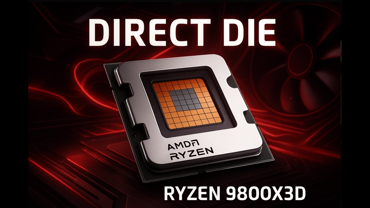 Direct Die Ryzen 9800x3d review antes e depois