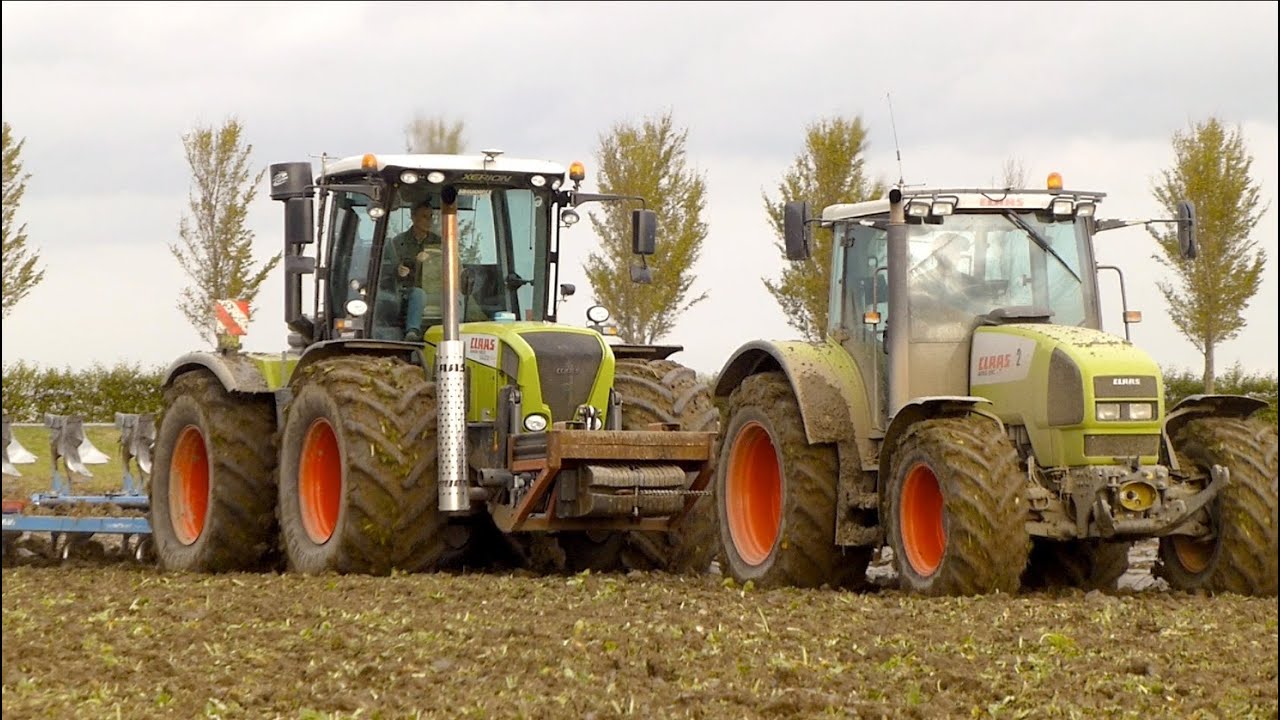 Claas Ares 696 & Xerion 3800 + Lemken Vari-Diamant 10 9 Furrow - [HD]