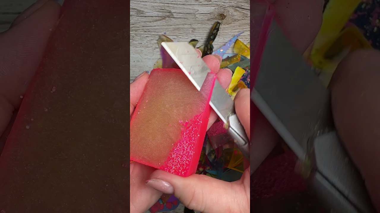 Soft soap, sharp slices &mdash; pure ASMR bliss@Sunnysoap_asmr #ASMR #SoapCutting #SoapASMR #softsoap