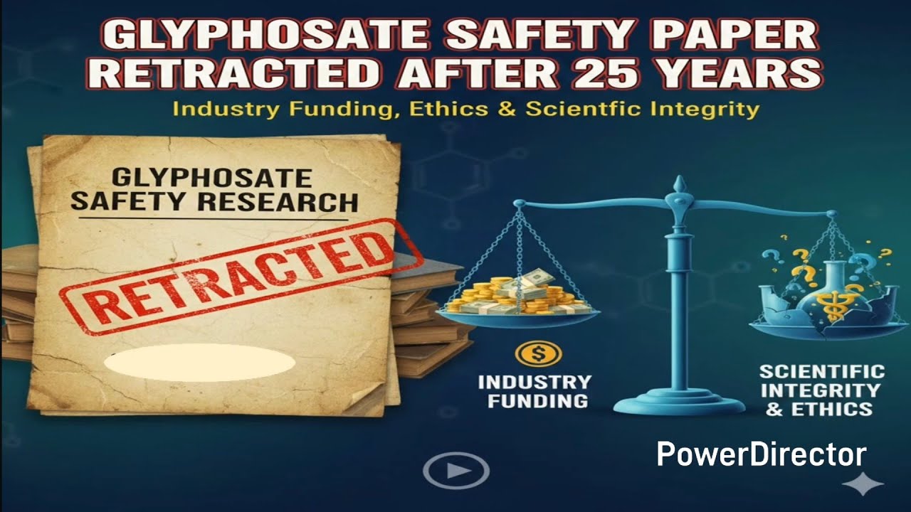 Research paper on glyphosate biosafty retracted after two decades. Why?