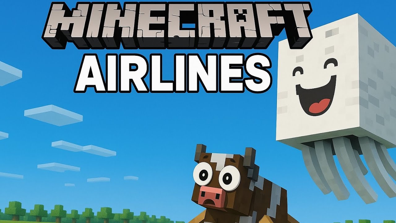 Корова в лодке и летающие гасты? 🛶🐮✈️ Это не бред и не сон, это Minecraft Airlines! 😎 