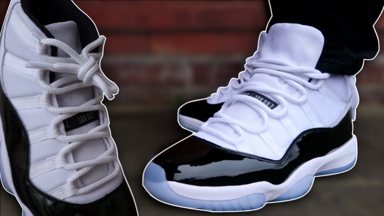How To Lace Jordan 11's (4 Ways w/ ON FEET) | Featuring 'Concord 11s'