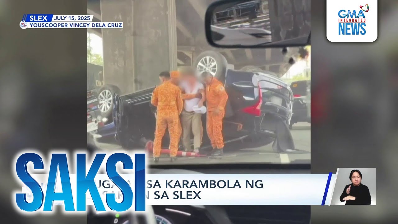3 sugatan sa karambola ng 3 sasakyan sa SLEX | Saksi