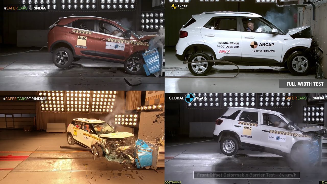 Top 4 Selling SUV Crash Test NCAP - Nexon, Brezza, Venue & XUV 300 | Watch before Buy !