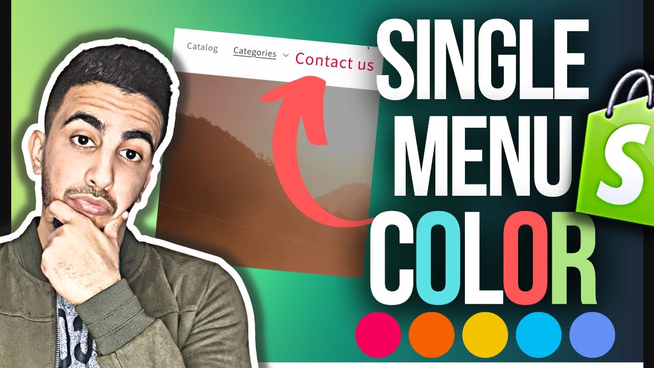 How To Change Color For Single Menu Item In Shopify