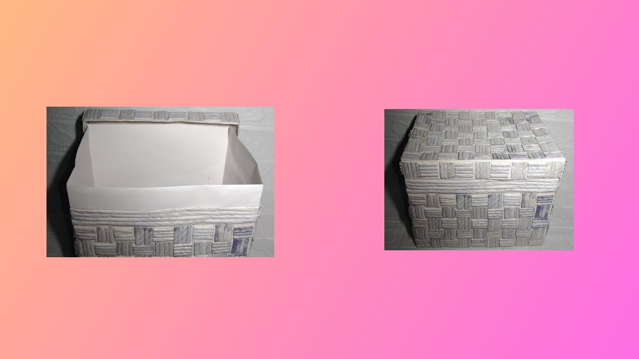 Diy paper craft box with cover