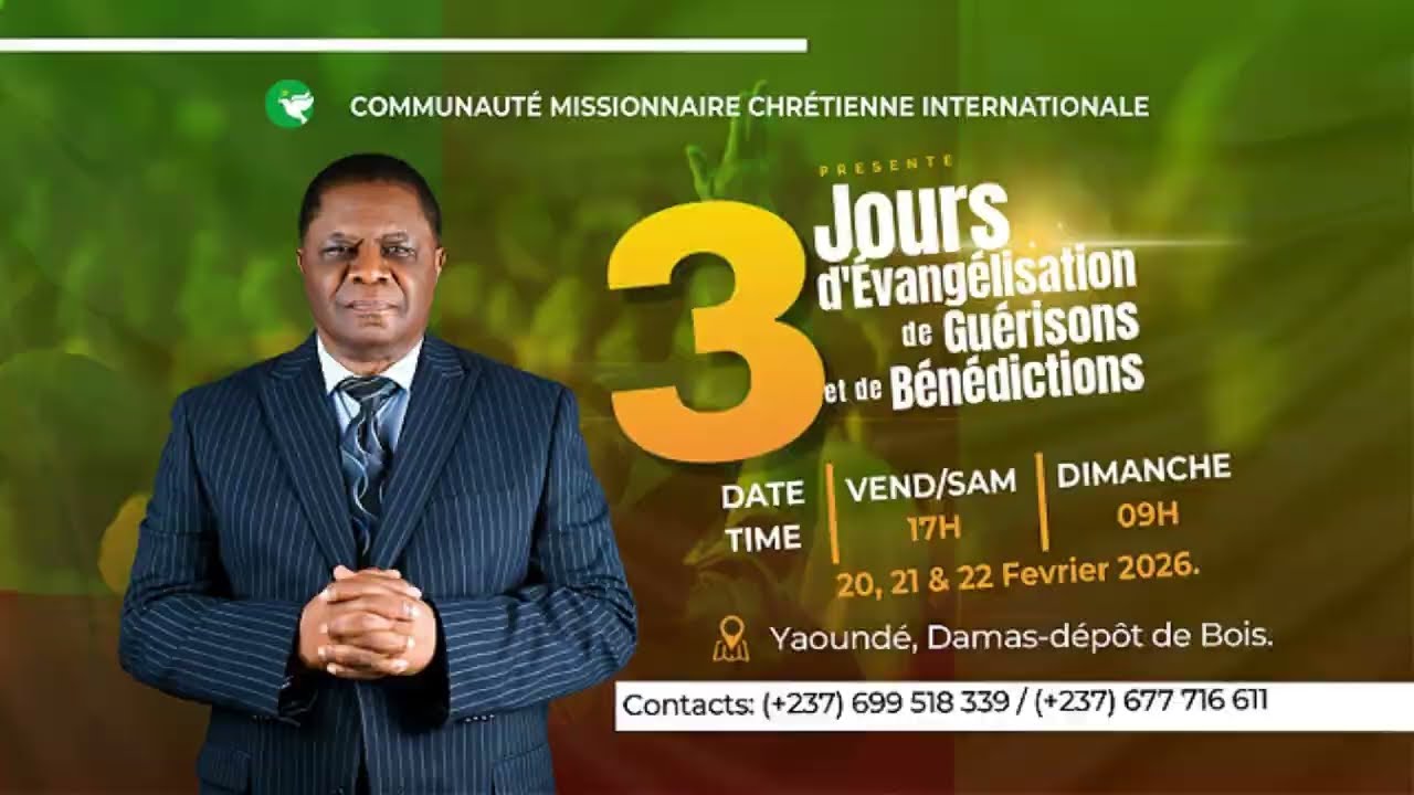 🔥 3 JOURS D’ÉVANGÉLISATION, DE GUÉRISONS ET DE BÉNÉDICTIONS 🔥