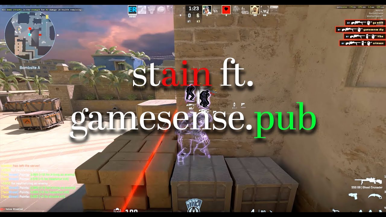 stain | #cs2 HVH ft. gamesense.pub