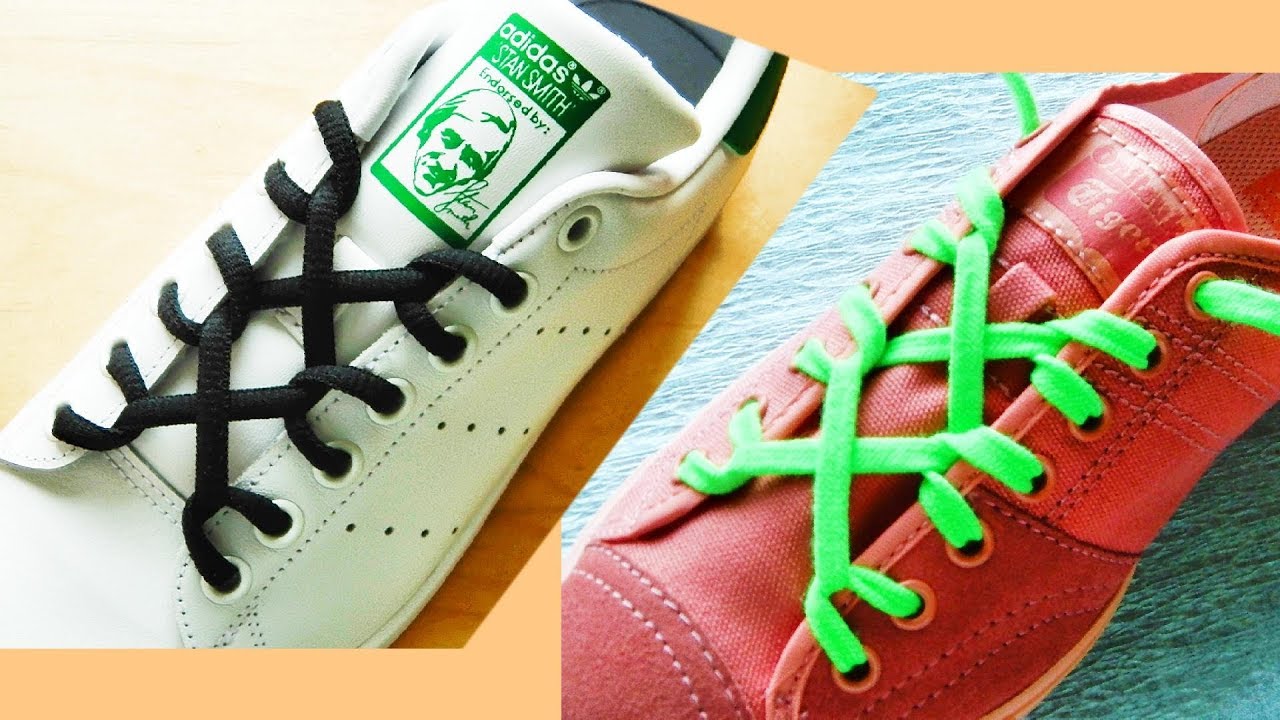 〔靴紐の結び方〕スパナがクロスしているみたいな靴ひもの通し方　平ひも編　how to tie shoelaces 〔生活に役立つ！〕