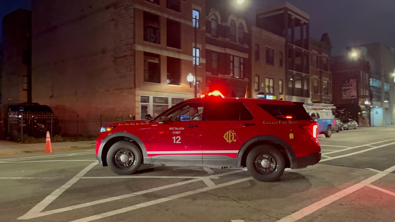 🔥FIRE🔥 Chicago fire department battalion 12 responding