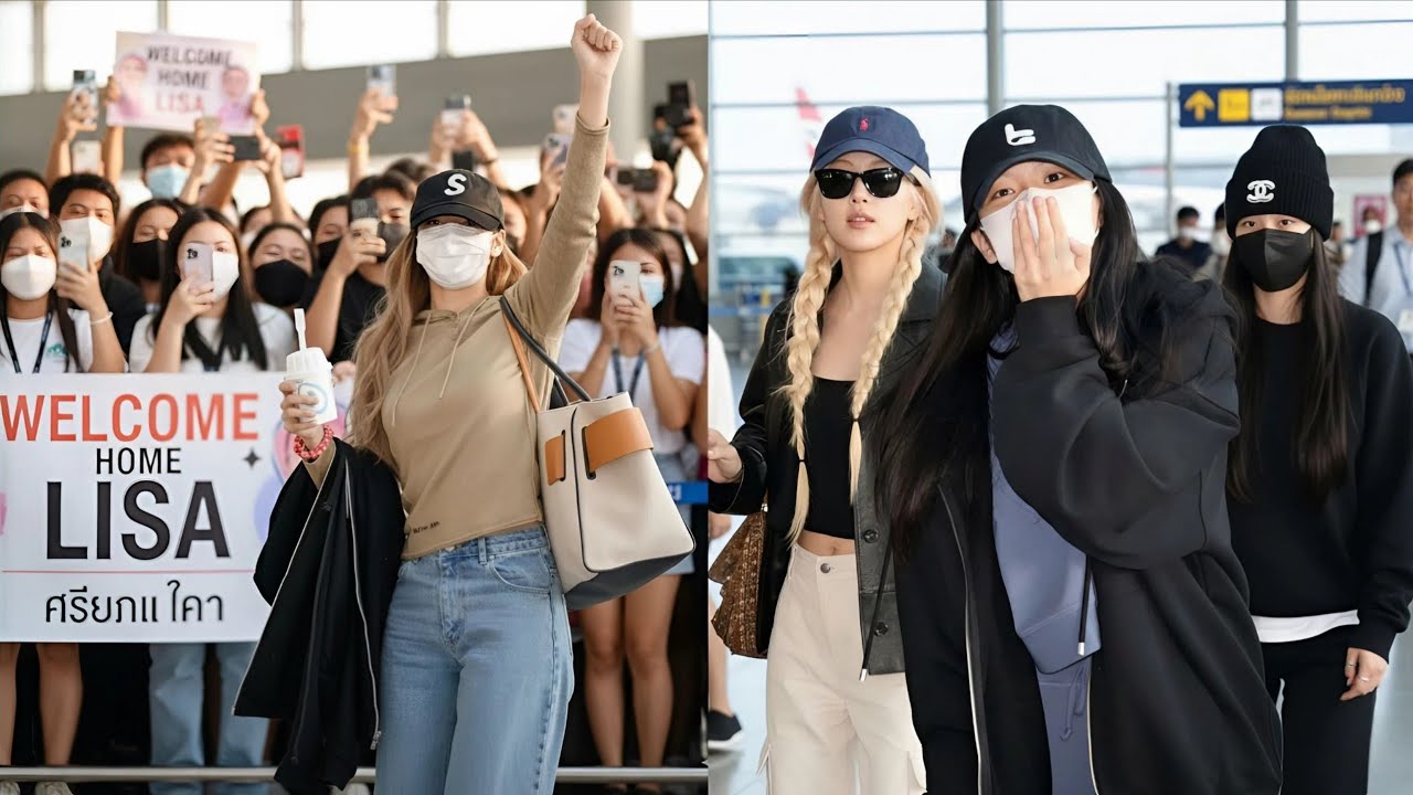 BLACKPINK Arrives in Bangkok as Lisa Returns Home — Fans Flood the Airport in Emotional Reunion