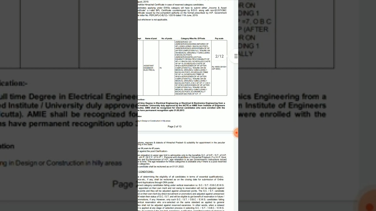 HPPSC A.E. ELECTRICAL VACANCIES  HPSEBL / #hppsc