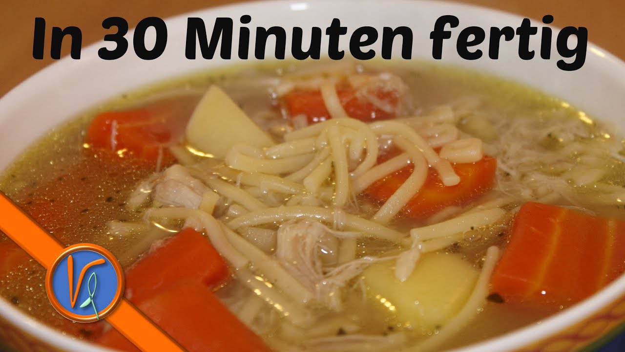 Hühnersuppe einfach 🍏  | Hühnersuppe im Schnellkochtopf selber machen | Hühnerbrühe bei Erkältung