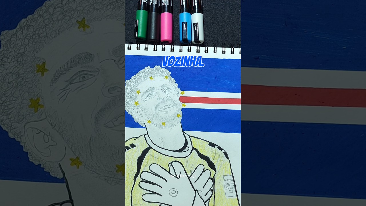 Drawing the 2026 World Cup's Oldest Hero VOZINHA ⚽🔥#fifa #shorts