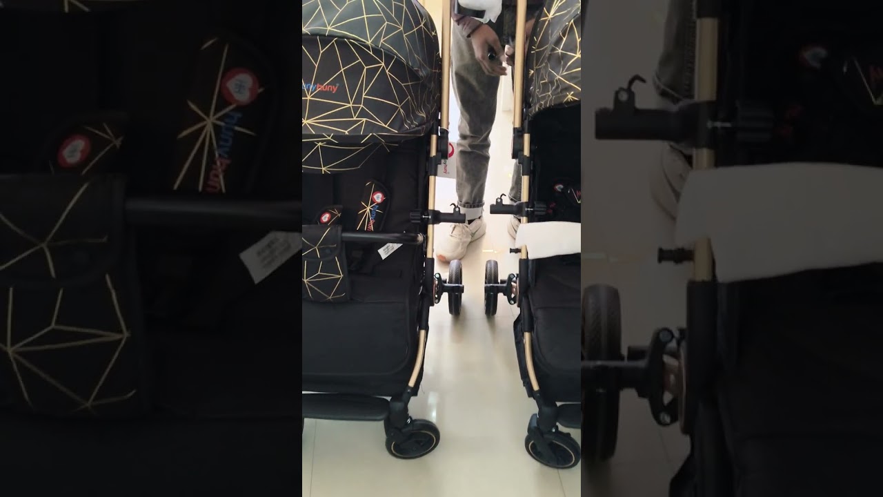 Hunyhuny x5Lr  twins stroller with connecting rod
