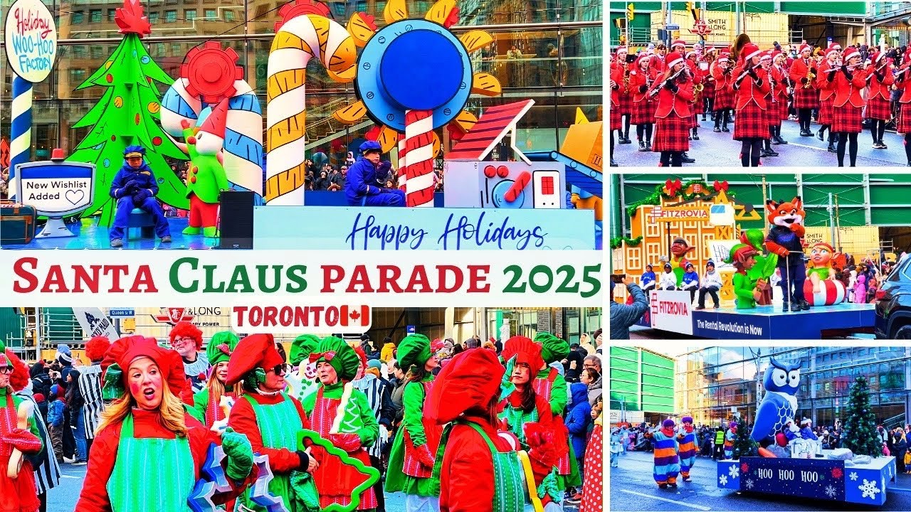 4K🇨🇦🎄FULL Toronto Santa Claus Parade 2025 🎅❤️| Christmas Parade Canada | Techies Escapades 🌟
